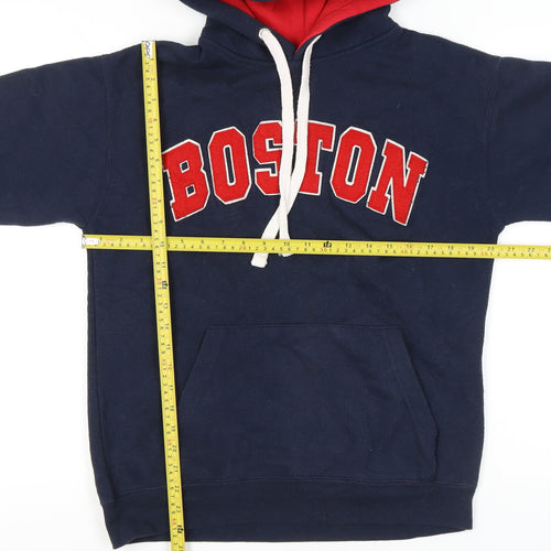 Bay State Gear Womens Navy Boston Hoodie XS Pullover Cotton Blend