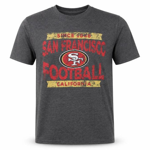 NFL Team Apparel Mens Grey Small San Francisco 49ers T-Shirt