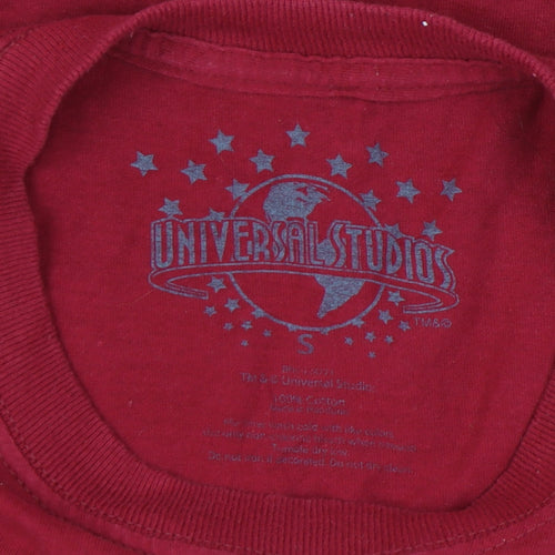 Universal Studios Men’s Red Small Graphic Cotton T-Shirt