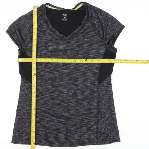Athletic Works Womens Black Size 12 Jersey Active T-Shirt V-Neck
