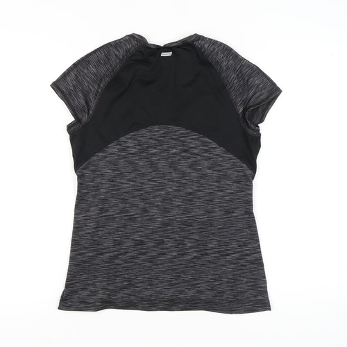 Athletic Works Womens Black Size 12 Jersey Active T-Shirt V-Neck