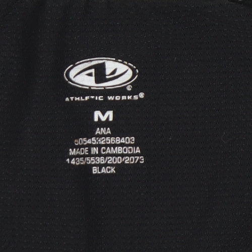Athletic Works Womens Black Size 12 Jersey Active T-Shirt V-Neck
