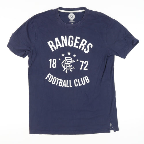 Rangers Football Club Men's Blue Medium Graphic T-Shirt