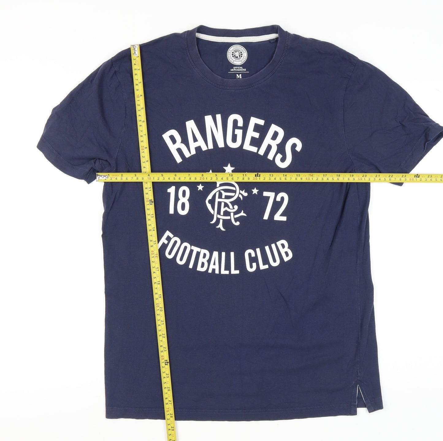 Rangers Football Club Men's Blue Medium Graphic T-Shirt