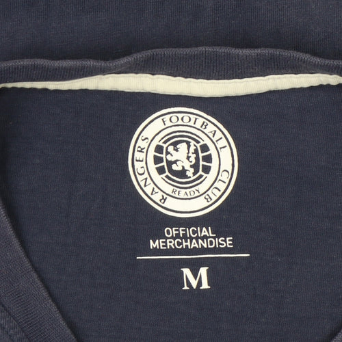 Rangers Football Club Men's Blue Medium Graphic T-Shirt