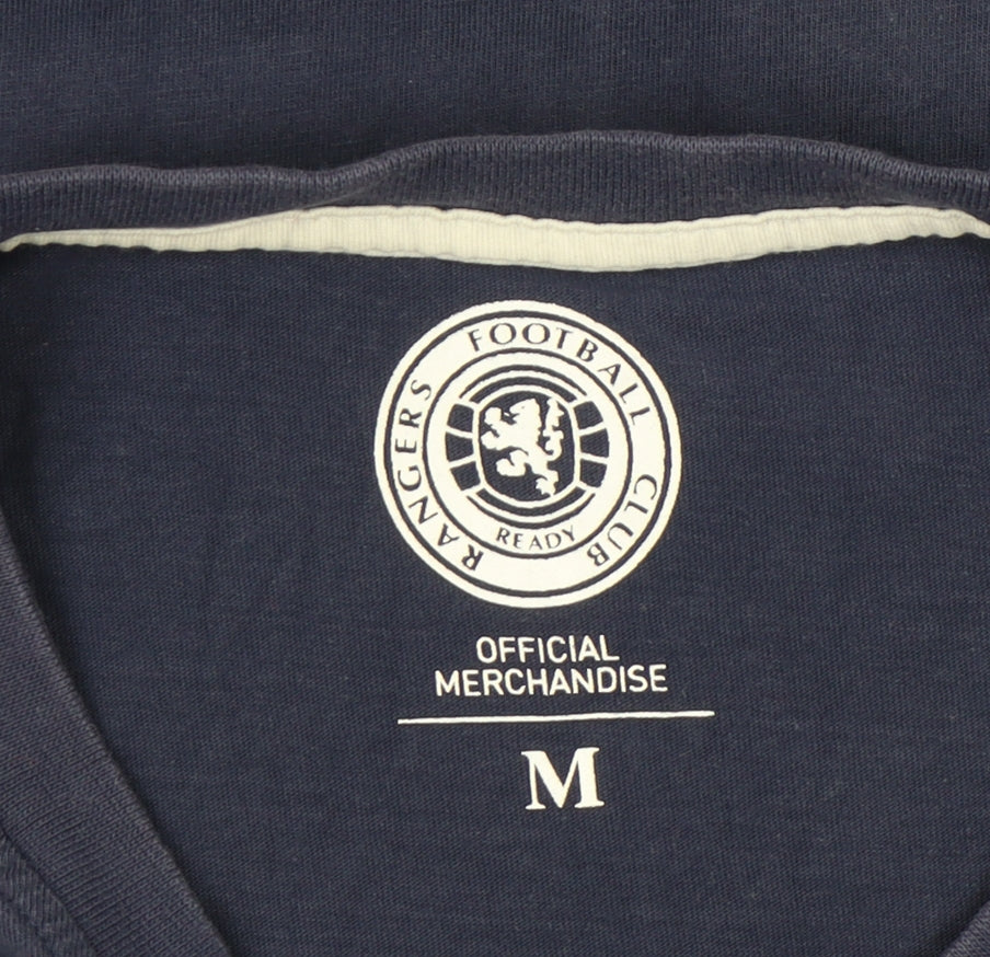 Rangers Football Club Men's Blue Medium Graphic T-Shirt
