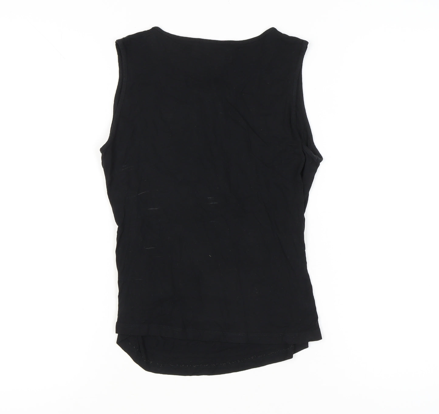 Wallis Petite Women’s Black Beaded Wrap Tank Top Size 14