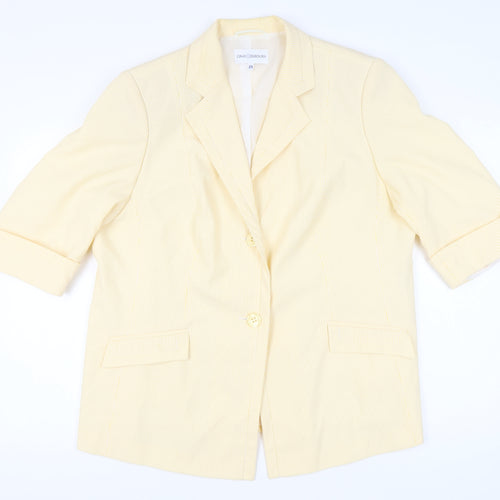 Gray & Osbourn Women’s Yellow Pinstripe Blazer Jacket Size 24