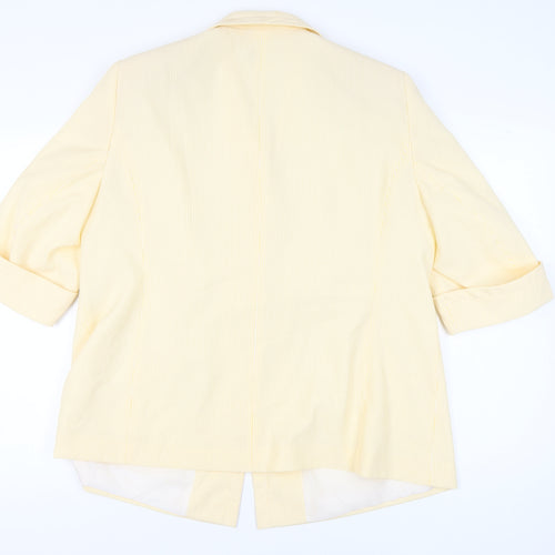 Gray & Osbourn Women’s Yellow Pinstripe Blazer Jacket Size 24