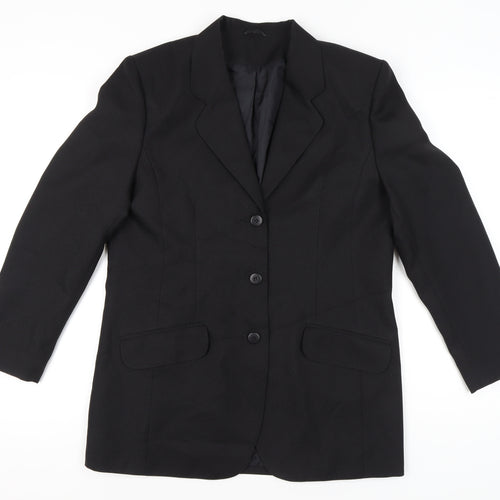 Classic Woman Black Blazer Jacket Women Size 14 UK Work Formal