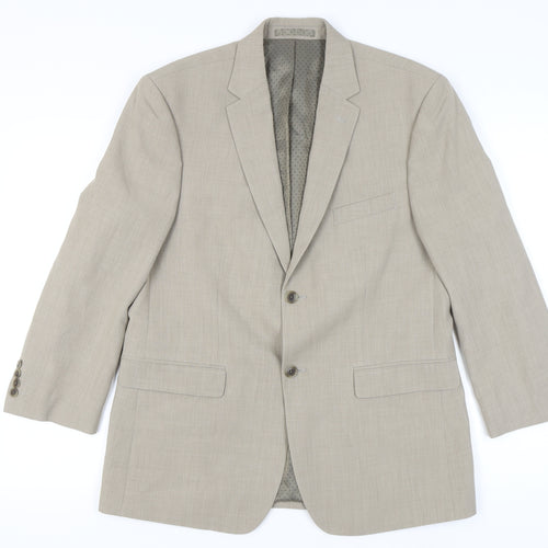 Greenwoods Men’s Beige Regular Fit Blazer Jacket 40R Single-Breasted