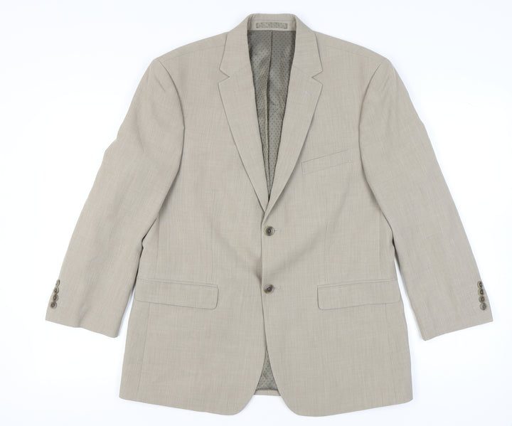 Greenwoods Men’s Beige Regular Fit Blazer Jacket 40R Single-Breasted