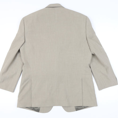 Greenwoods Men’s Beige Regular Fit Blazer Jacket 40R Single-Breasted