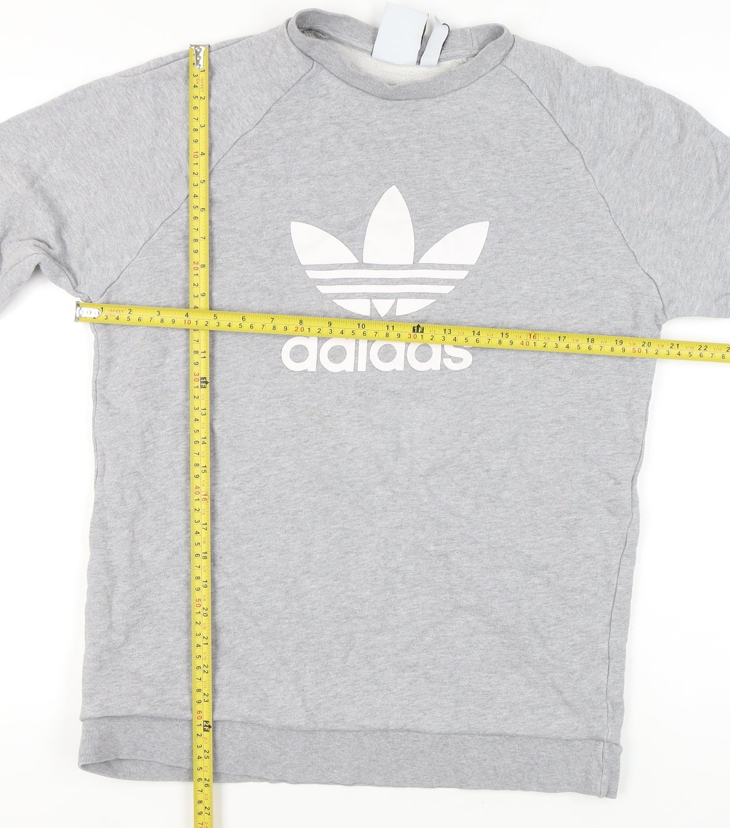 Adidas Men’s Grey Trefoil Crew Sweatshirt M Pullover Logo Sportswear
