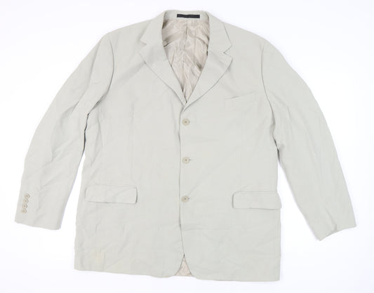 Marks and Spencer Men’s Beige 48L Single-Breasted Blazer
