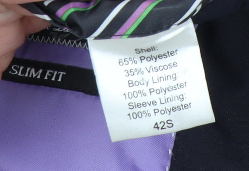 Harry Brown Men’s Black Slim Fit Blazer Jacket 42S