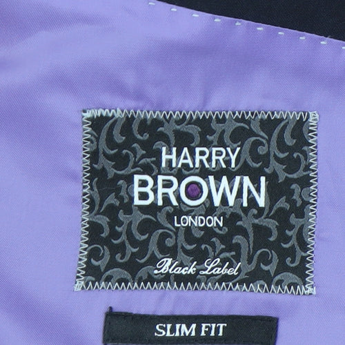Harry Brown Men’s Black Slim Fit Blazer Jacket 42S