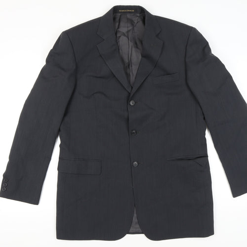 Marks and Spencer Men’s Graphite 42L Wool Blend Blazer Jacket