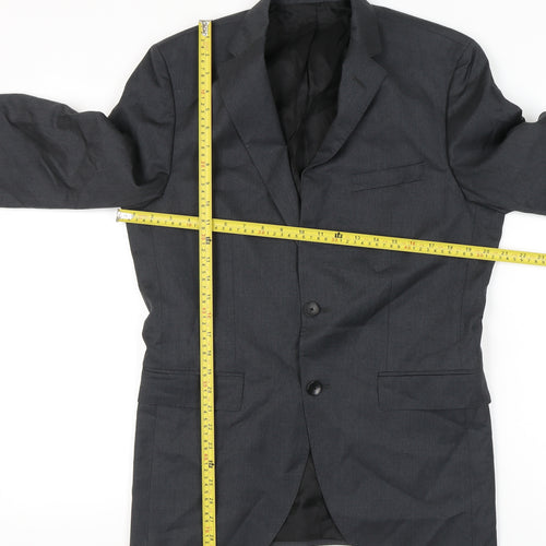 Hugo Boss Men’s Grey Wool Blazer Jacket Size 38R Regular Fit