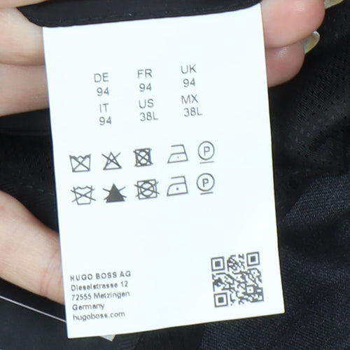 Hugo Boss Men’s Grey Wool Blazer Jacket Size 38R Regular Fit