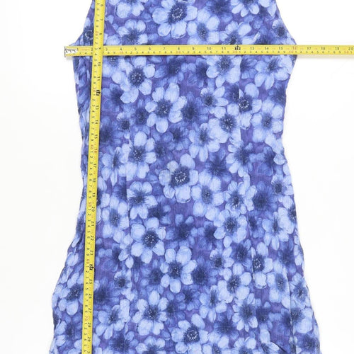 Woman Collection Women's Blue Floral Sheath Dress Size 14