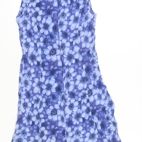 Woman Collection Women's Blue Floral Sheath Dress Size 14