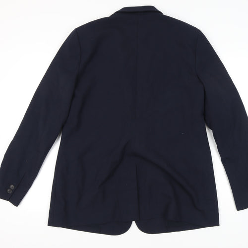 GAP Womens Blue XL Tall Single Breasted Blazer Jacket Workwear