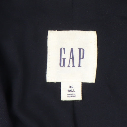 GAP Womens Blue XL Tall Single Breasted Blazer Jacket Workwear