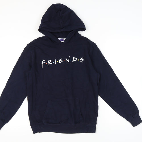 Fabric Flavours Girls Friends Navy Blue Pullover Hoodie 15-16Y TV Logo