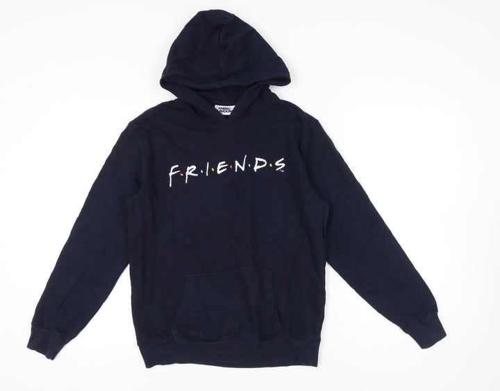 Fabric Flavours Girls Friends Navy Blue Pullover Hoodie 15-16Y TV Logo
