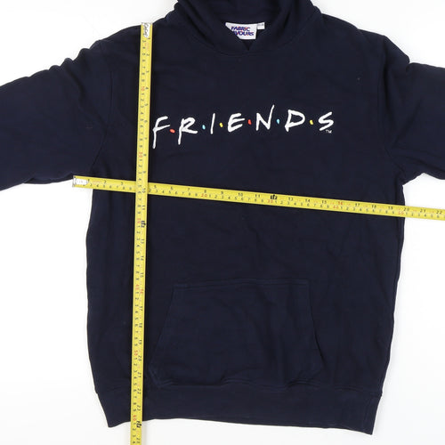 Fabric Flavours Girls Friends Navy Blue Pullover Hoodie 15-16Y TV Logo