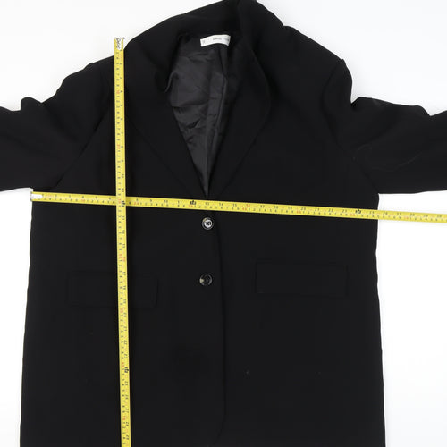 MNG Womens Black 2XL Single-Breasted Blazer Jacket Workwear
