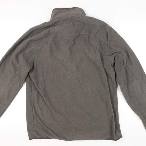 Peter Storm Mens Grey Fleece Sweatshirt M High Neck 1/2 Zip Pullover