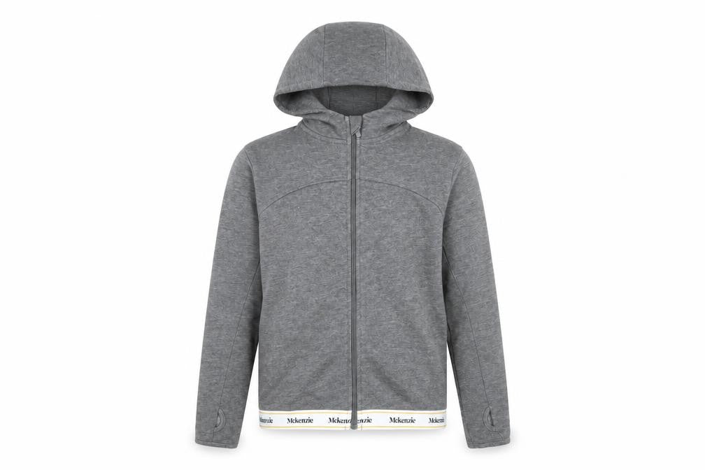 McKenzie Boys Grey Full Zip Hoodie 13-15 Years Casual Sportswear