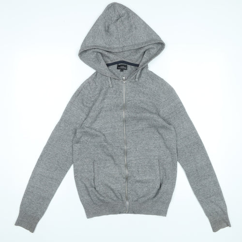 Next Men's Grey XS Full Zip Hoodie Cotton Long Sleeve
