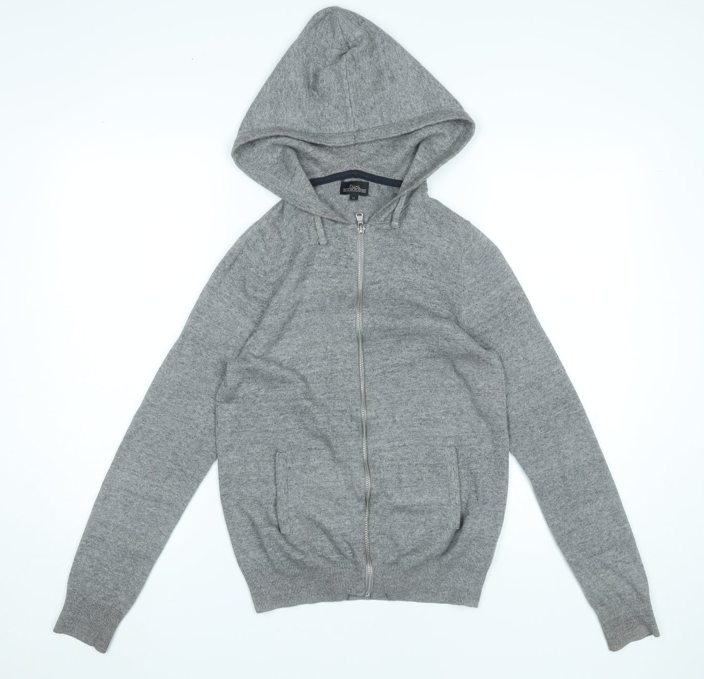 Next Men's Grey XS Full Zip Hoodie Cotton Long Sleeve