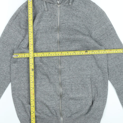 Next Men's Grey XS Full Zip Hoodie Cotton Long Sleeve