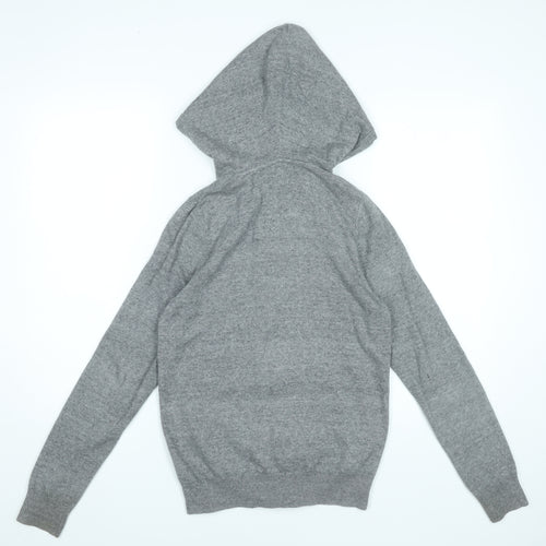 Next Men's Grey XS Full Zip Hoodie Cotton Long Sleeve