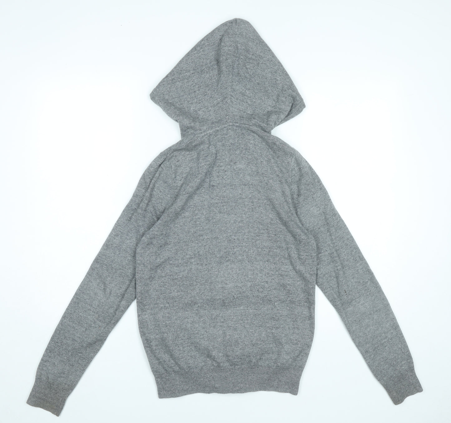 Next Men's Grey XS Full Zip Hoodie Cotton Long Sleeve