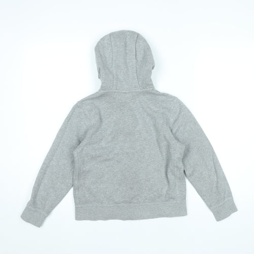 Nike Boys Grey Full Zip Hoodie 8-10 Years Regular Fit Sportswear