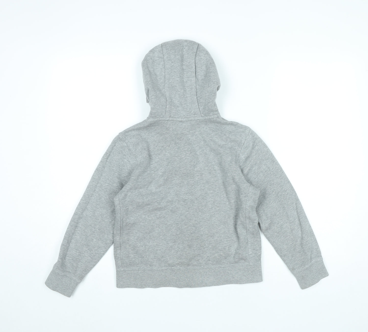 Nike Boys Grey Full Zip Hoodie 8-10 Years Regular Fit Sportswear