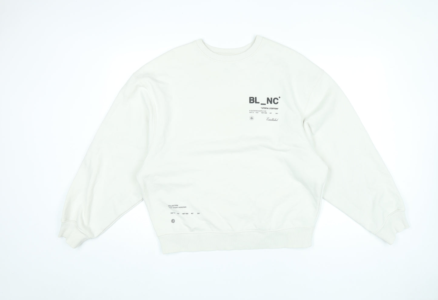 River Island Men's White Graphic Print Pullover Sweatshirt Size S
