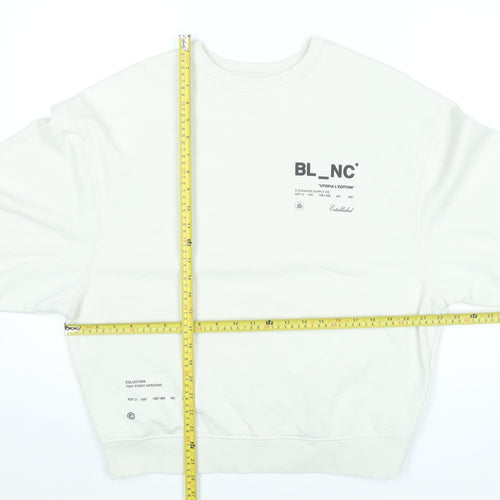 River Island Men's White Graphic Print Pullover Sweatshirt Size S