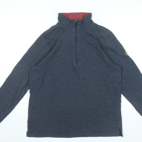 Trespass Men’s Blue Fleece 1/4 Zip Sweatshirt Size S Outdoor Hiking