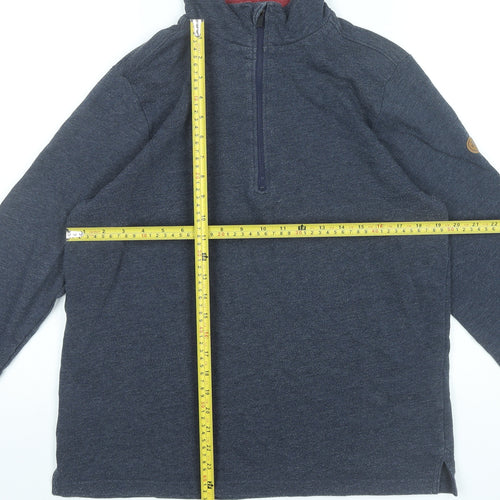 Trespass Men’s Blue Fleece 1/4 Zip Sweatshirt Size S Outdoor Hiking