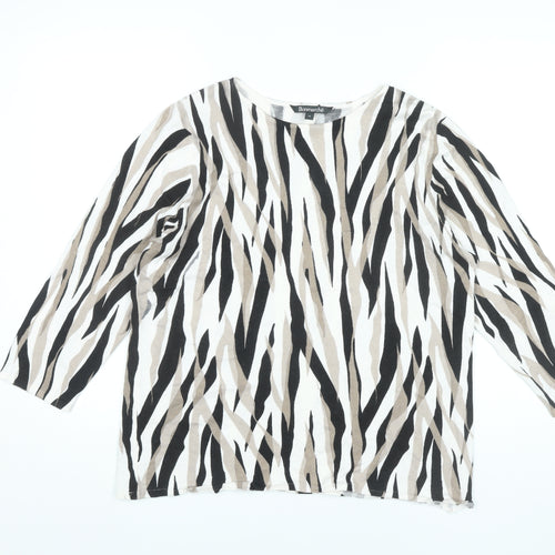 Bonmarché Women’s Multicoloured Animal Print Pullover Jumper Size 16