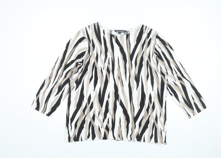 Bonmarché Women’s Multicoloured Animal Print Pullover Jumper Size 16
