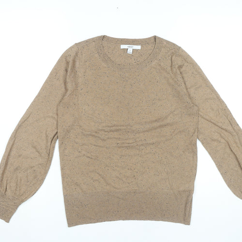 Next Women’s Beige Size 8 Crew Neck Long Sleeve Knit Jumper