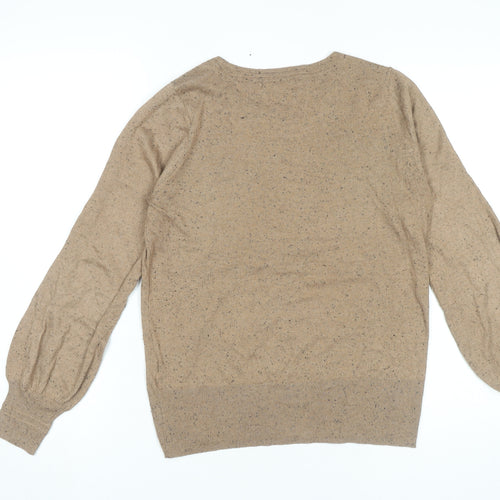 Next Women’s Beige Size 8 Crew Neck Long Sleeve Knit Jumper