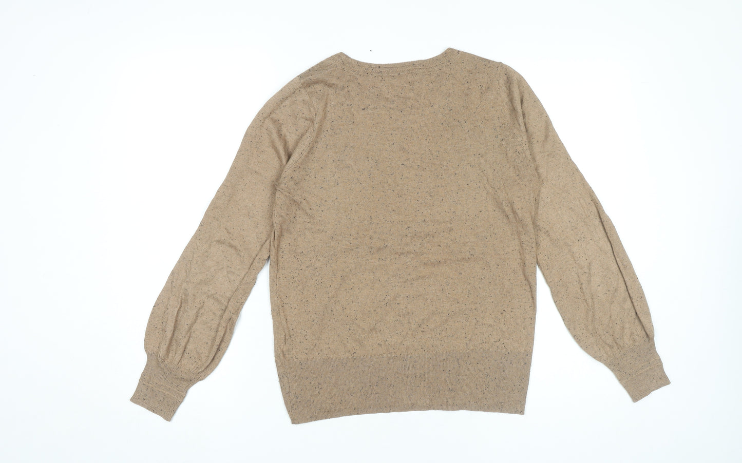 Next Women’s Beige Size 8 Crew Neck Long Sleeve Knit Jumper